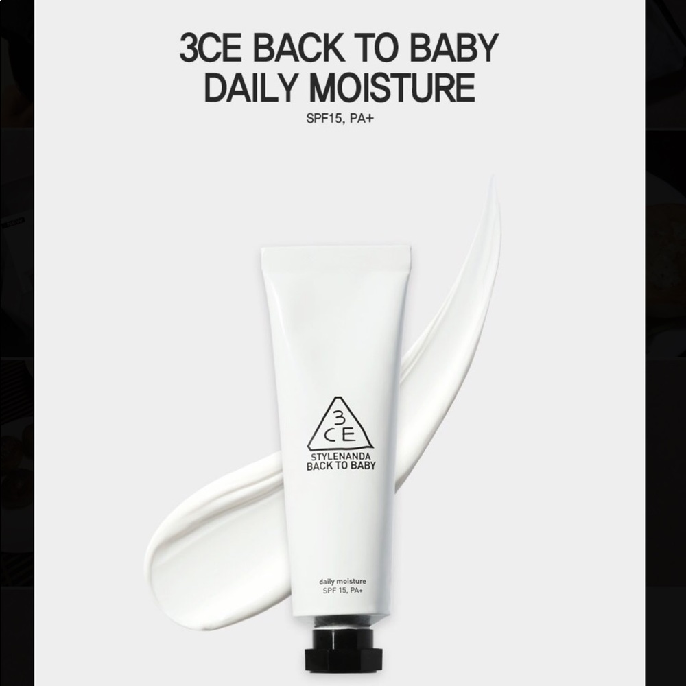 [NEW] 3CE BACK TO BABY DAILY MOISTURE SPF15 PRIMER